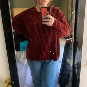 sweater with scalloped hem